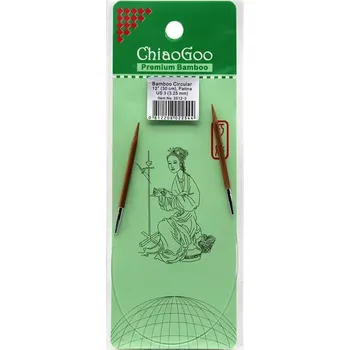 Jehlice ChiaoGoo Otočné 360° Kruhové Bambusové jehlice 30 cm 3,25mm (ChiaoGoo Bamboo Circulars Patina 12" (30 cm) 3,25mm)