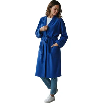 Dámský župan Vn.Lot Dámský modrý nadměrný froté župan Barva: Modrá, Velikost: 3XL