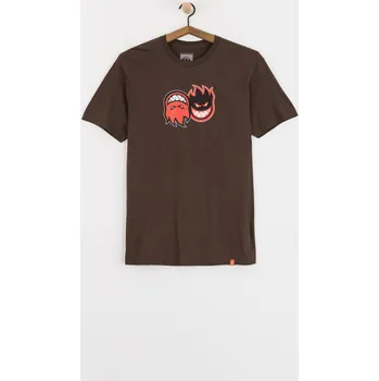 Pánské tričko Spitfire Eternal Fill (brown w/red white&black print) L, hnědá