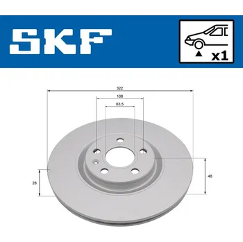 Brzdový kotouč SKF VKBD 81404 V1 Brzdový kotouč (VKBD81404V1)