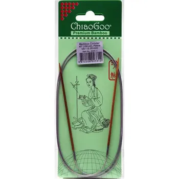 Jehlice ChiaoGoo Fixní Kruhové Bambusové jehlice 100 cm 2,25mm (ChiaoGoo Bamboo Circulars Patina 40" (100 cm) 2,25mm)