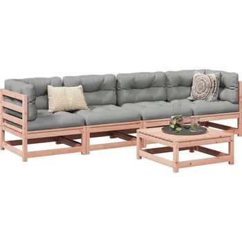 Zahradní sestava vidaXL 5dílná zahradní sedací souprava masivní borovice [3299282] Barva: Přírodní douglaska