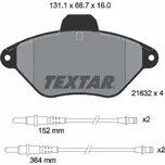 Sada brzdových destiček, kotoučová brzda TEXTAR 2163201
