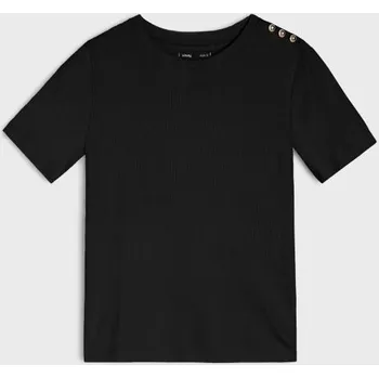 Dámské oblečení Sinsay - Tričko s krátkým rukávem - černá - 521EU-99X - 521EU-99X-S