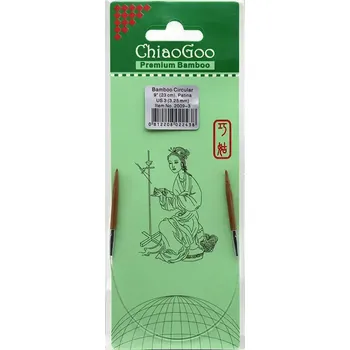 Nástroj na niť a příze ChiaoGoo Otočné 360° Kruhové Bambusové jehlice 23 cm 3,25mm (ChiaoGoo Bamboo Circulars Patina 9" (23 cm) 3,25mm)