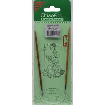 Nástroj na niť a příze ChiaoGoo Otočné 360° Kruhové Bambusové jehlice 60 cm 3,25mm (ChiaoGoo Bamboo Circulars Patina 24" (60 cm) 3,25mm)