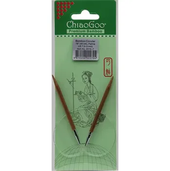 Nástroj na niť a příze ChiaoGoo Otočné 360° Kruhové Bambusové jehlice 40 cm 4,5mm (ChiaoGoo Bamboo Circulars Patina 16" (40 cm) 4,5mm)