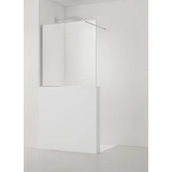 Swiss aqua technologies Sprchová zástěna SAT Walk-in 90x100 cm na sníženou příčku chrom SATBWIS90PR