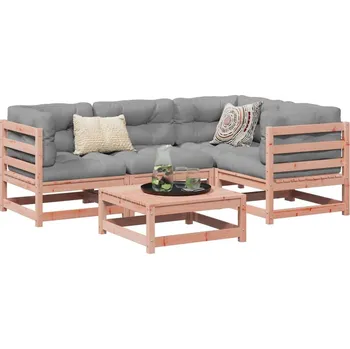 Zahradní sestava vidaXL 5dílná zahradní sedací souprava masivní borovice [3299421] Barva: Přírodní douglaska