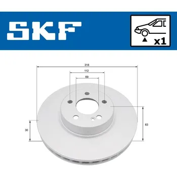 Brzdový kotouč SKF VKBD 81374 V1 Brzdový kotouč (VKBD81374V1)