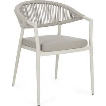 BIZZOTTO Zahradní jídelní židle MILLOR světle šedá 0666104