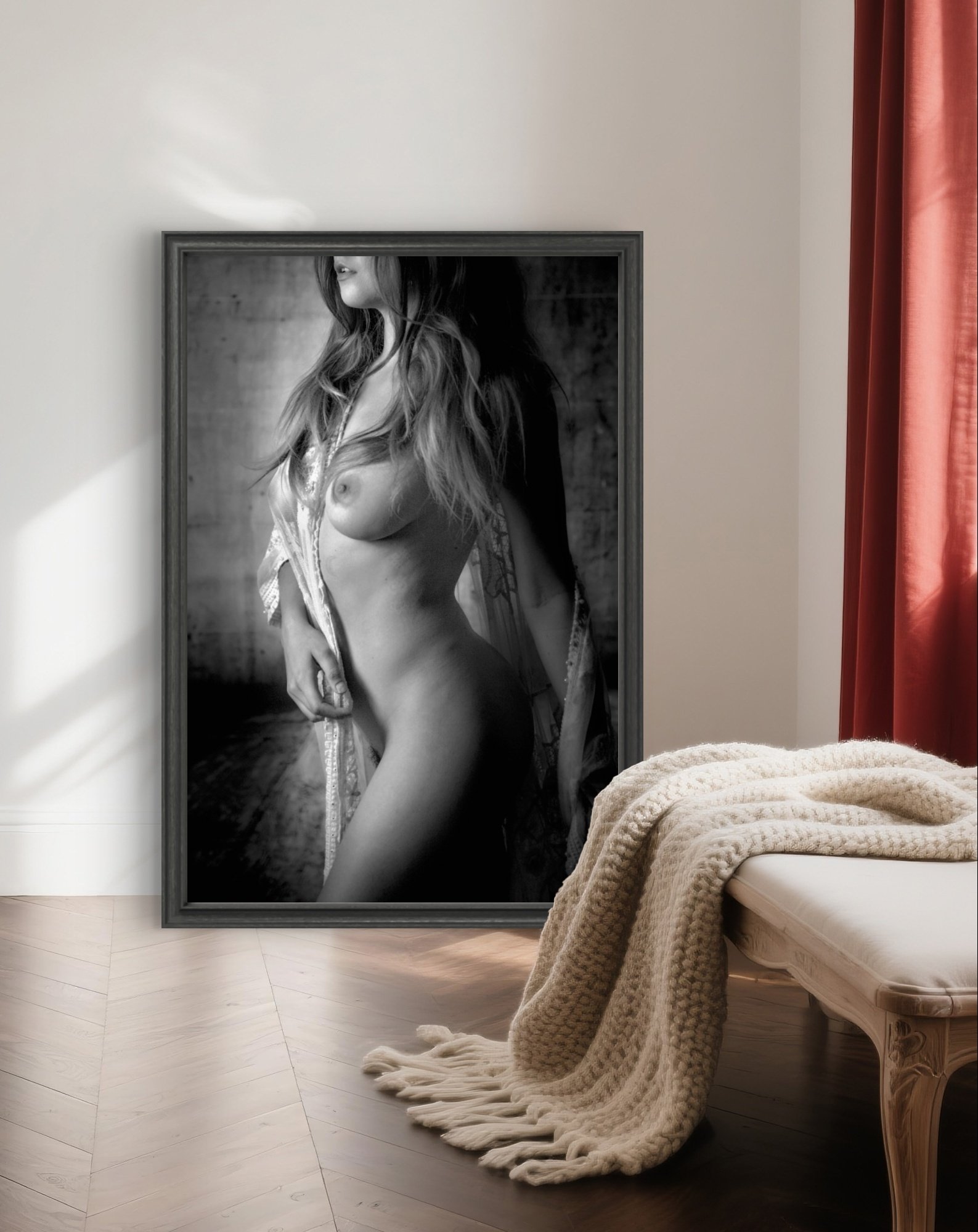 Obraz na akrylátovém skle - Limitovaná edice autorské fotografie - Akt 2, rozměry Délka delší strany 150 cm