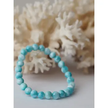 Náramek Larimarový náramek, 6 mm