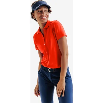INESIS Dámské golfové polo s krátkým rukávem WW500 XL ČERVENÁ