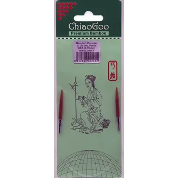 Nástroj na niť a příze ChiaoGoo Otočné 360° Kruhové Bambusové jehlice 23 cm 3,75mm (ChiaoGoo Bamboo Circulars Patina 9" (23 cm) 3,75mm)