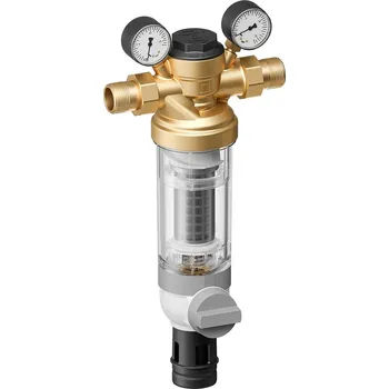 Filtrace vody HONEYWELL Domovní filtrační stanice s redukčním ventilem, voda do 40°C, výstupní tlak 1,5 - 6 bar, PN16, filtrační vložka 100 µm, DN50, připojení šroubením 2" - bezolovnaté provedení