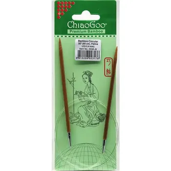 Jehlice ChiaoGoo Otočné 360° Kruhové Bambusové jehlice 80 cm 4mm (ChiaoGoo Bamboo Circulars Patina 32" (80 cm) 4mm)