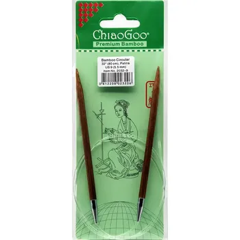 Nástroj na niť a příze ChiaoGoo Otočné 360° Kruhové Bambusové jehlice 80 cm 5,5mm (ChiaoGoo Bamboo Circulars Patina 32" (80 cm) 5,5mm)