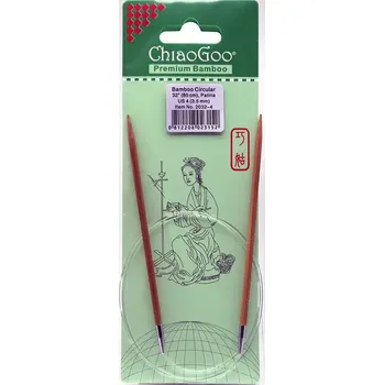 Jehlice ChiaoGoo Otočné 360° Kruhové Bambusové jehlice 80 cm 3,5mm (ChiaoGoo Bamboo Circulars Patina 32" (80 cm) 3,5mm)