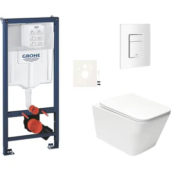 Klozet Grohe Závěsný wc set do lehkých stěn / předstěnová montáž SAT Infinitio SIKOGRSIN12SCSH0