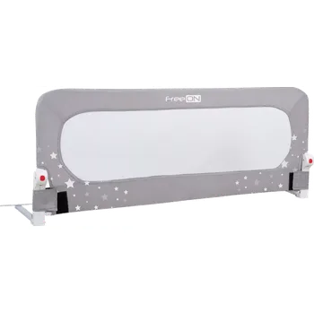 Dětská zábrana FreeON Zábrana na postel 135 × 35 × 57 cm Šedé provedení s motivem hvězdiček