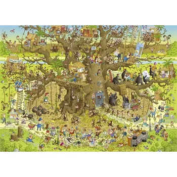 Puzzle Heye puzzle Šílená ZOO: Opičí výběh 1000 dílků
