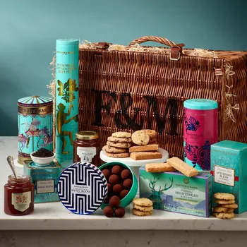 Dárkový potravinový koš FORTNUM & MASON luxusní dárkový koš FORTNUM'S EXPRESS