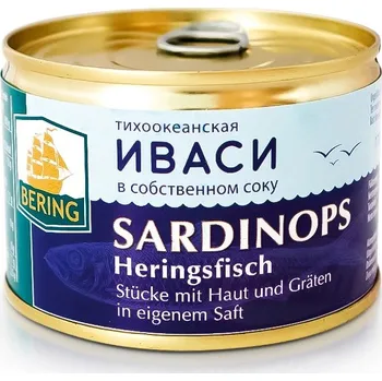 Bering Sardinky Ivasi ve vlastní šťávě 250 g