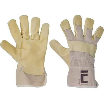 Pracovní rukavice Rukavice pracovní JAY (vel. 10), kombinované, dlaň ze světlé vepřovice, bez podšívky