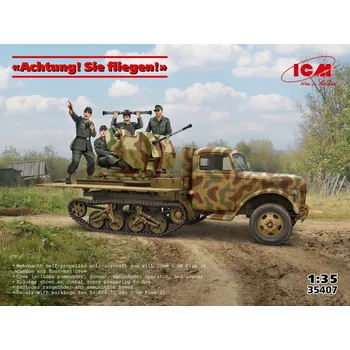 Modelářství ICM 1/35 Sd.Kfz.3b with 2cm Flak 38 and crew (4 fig.)