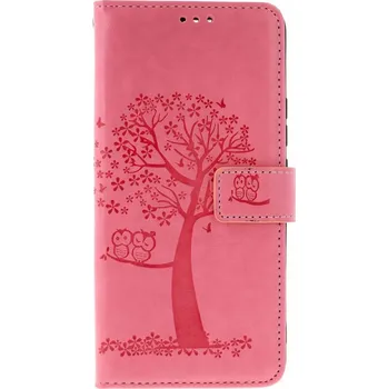 Pouzdro na mobilní telefon Pouzdro Xiaomi Redmi 15 knížkové Růžový strom sovičky (kryt neboli obal na Xiaomi Redmi 15)
