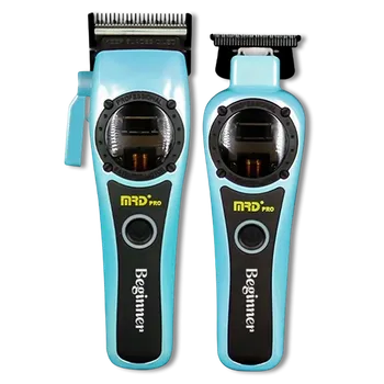 Strojek na vlasy MRD PRO Beginner HC-999 + GMT-999 Clipper & Trimmer Set Blue