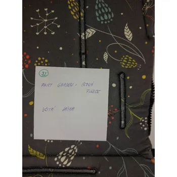 2. jakost | Podložka do kočárku prodloužená (Fairy Garden, černý fleece) Varianta: 4