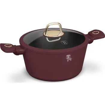 Hrnec BERLINGERHAUS Kastrol s titanovým povrchem a poklicí 24 cm Leonardo Collection BH-8041