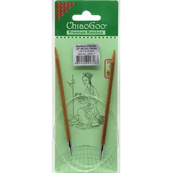Nástroj na niť a příze ChiaoGoo Otočné 360° Kruhové Bambusové jehlice 80 cm 4,5mm (ChiaoGoo Bamboo Circulars Patina 32" (80 cm) 4,5mm)