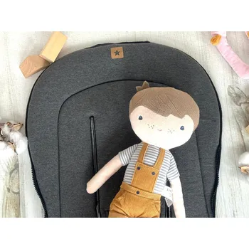 2. jakost | Podložka do kočárku prodloužená (grey melange, černý fleece)