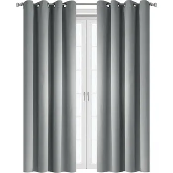 Závěs BytoTex Zatemňovací závěsy Blackout 100% ZG-1, 140x250 cm-světle šedá