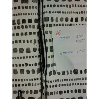 2. jakost | Podložka do kočárku prodloužená (Squares, černý fleece) Varianta: 1