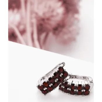 Náušnice Granát náušnice 5,1 g