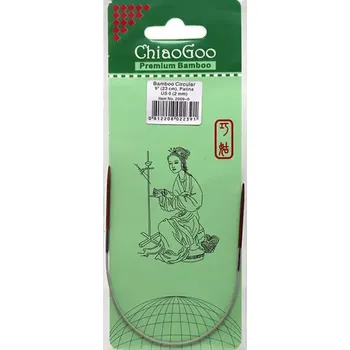 Jehlice ChiaoGoo Fixní Kruhové bambusové jehlice 23 cm 2mm (ChiaoGoo Bamboo Circulars Patina 9" (23 cm) 2mm)