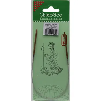 Jehlice ChiaoGoo Fixní Kruhové Bambusové jehlice 30 cm 2,5mm (ChiaoGoo Bamboo Circulars Patina 12" (30 cm) 2,5mm)