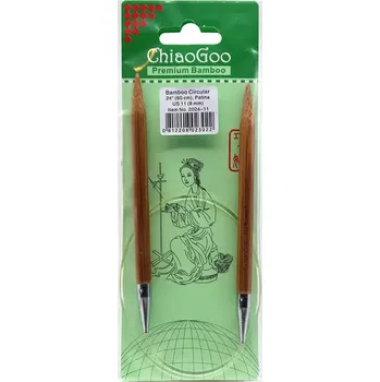 Jehlice ChiaoGoo Otočné 360° Kruhové Bambusové jehlice 60 cm 8mm (ChiaoGoo Bamboo Circulars Patina 24" (60 cm) 8mm)