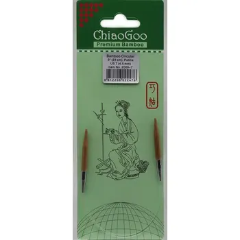 Nástroj na niť a příze ChiaoGoo Otočné 360° Kruhové Bambusové jehlice 23 cm 4,5mm (ChiaoGoo Bamboo Circulars Patina 9" (23 cm) 4,5mm)