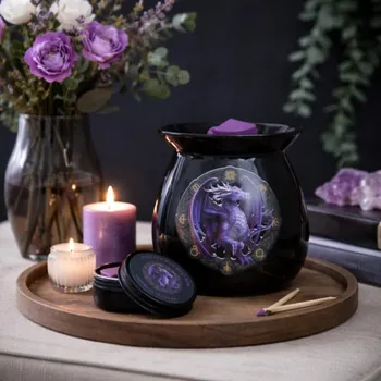 Aroma lampa Aromalampa fantasy Fialový drak - Anne Stokes