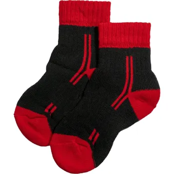 Dětské thermo ponožky černo - červené, Velikost: 19 - 20 (29 - 30), Barva: Černo - červená