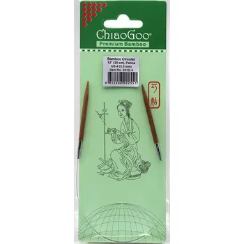 Jehlice ChiaoGoo Otočné 360° Kruhové Bambusové jehlice 30 cm 3,5mm (ChiaoGoo Bamboo Circulars Patina 12" (30 cm) 3,5mm)