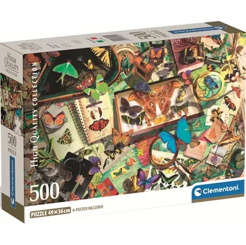 Dětské zboží Clementoni puzzle sbírka motýlů 500 dílků