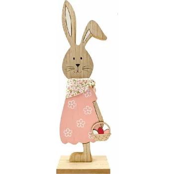 Zaječice v růžovém dřevěná 13 x 42 x 5 cm na postavení