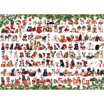 Dětské zboží Puzzle EUROGRAPHICS Vánoční psi 1000 dílků