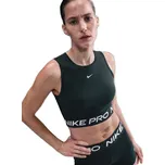 Dámské tréninkové triko bez rukávů NIKE PRO-DF CROP TANK SEAWEED/WHITE Zelená XS